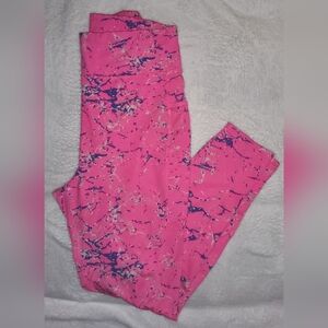 POP Fit Pink and Purple Splatter Leggings